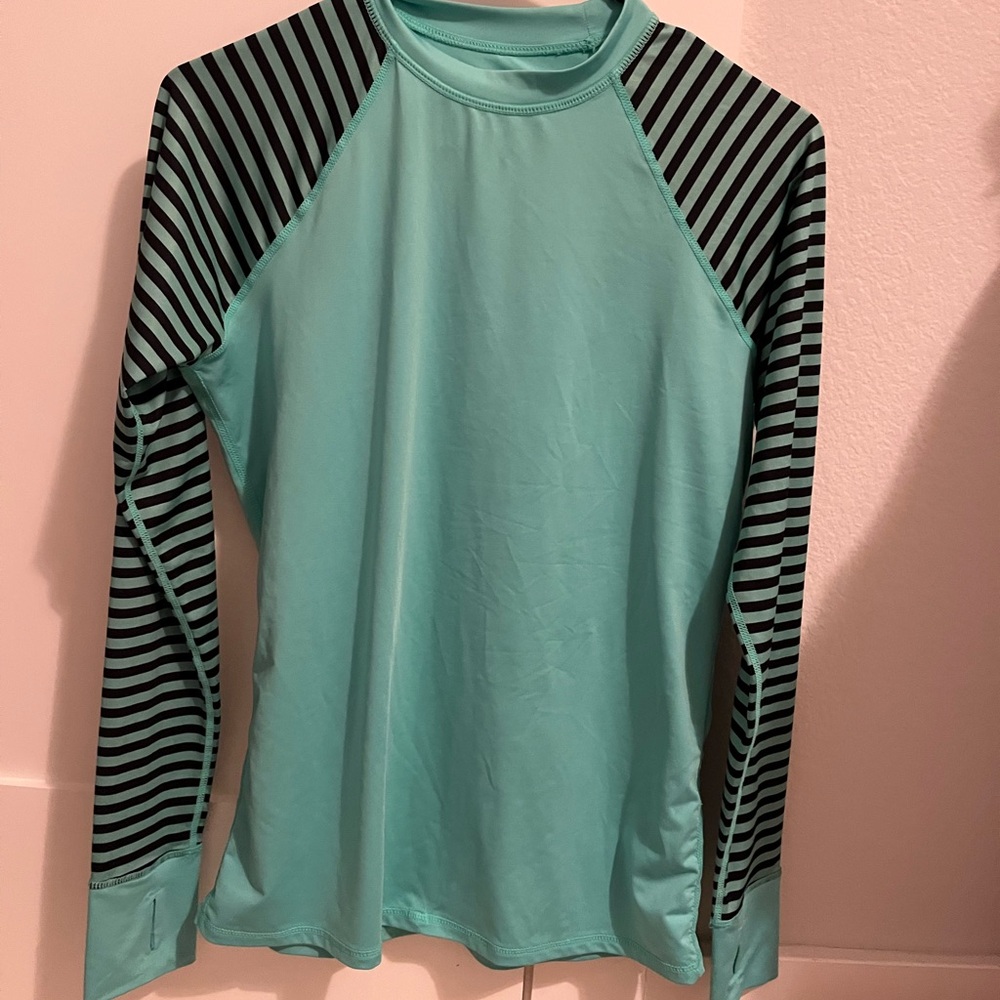 Striped Seagram swim shirt